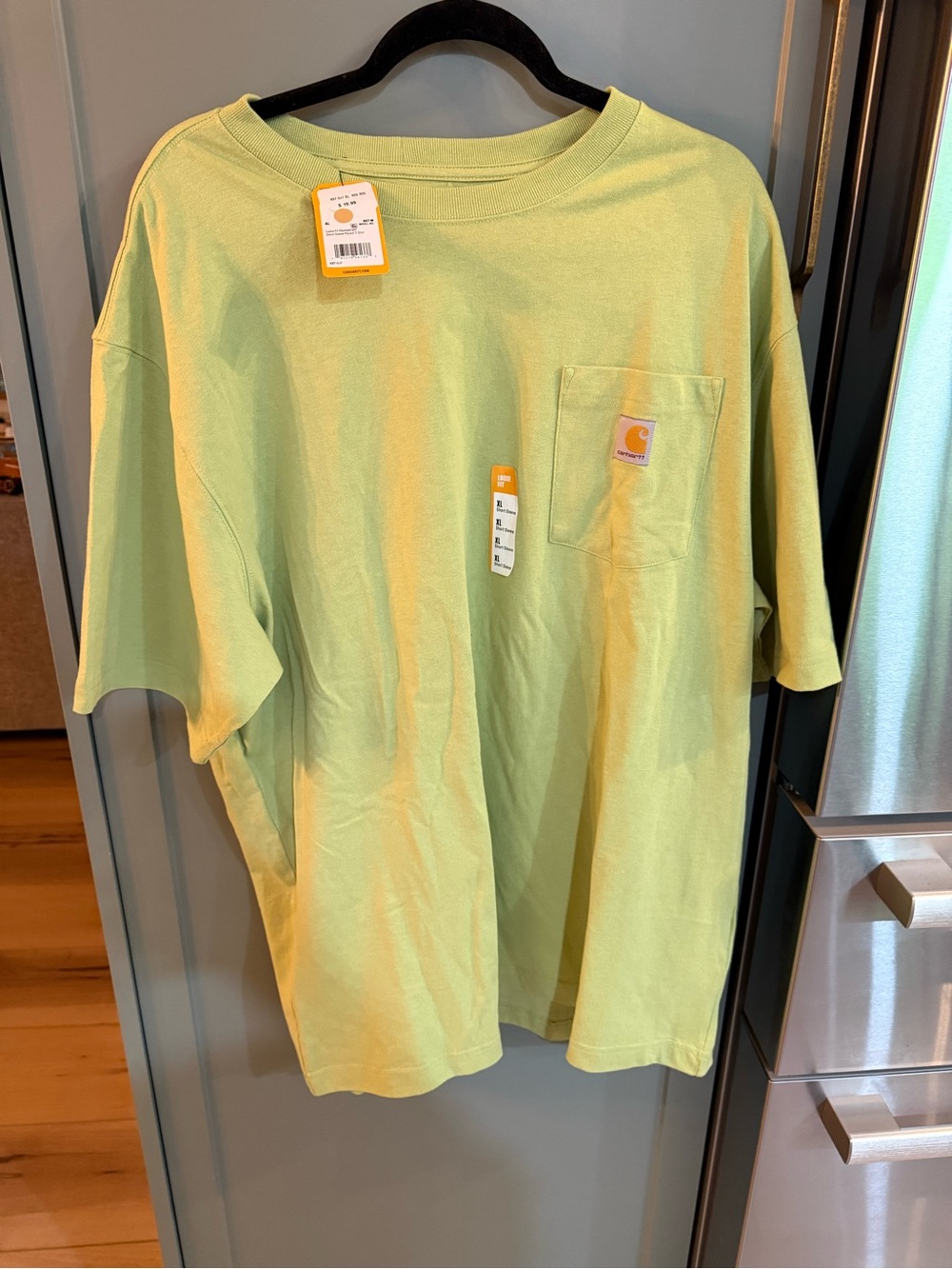 NWT Carhartt Men’s Short-Sleeve Pocket T-Shirt — Light Green Loose Fit
